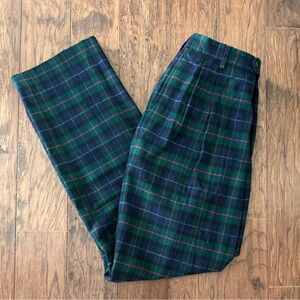 Gorgeous Vintage BOBBY JONES Christmas Plaid Made In Italy wool pants 36x34